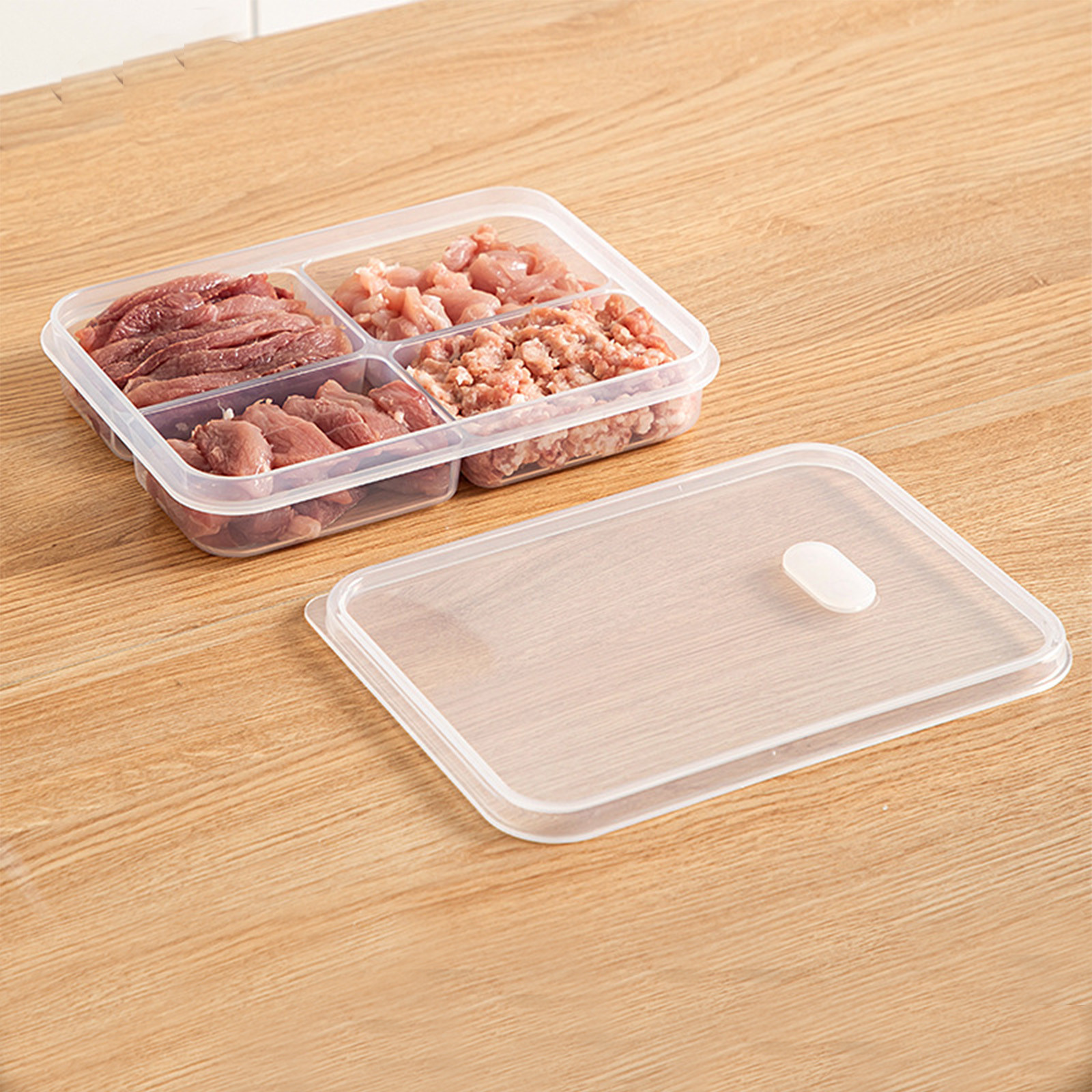 Seasonal Savings, Desktop Organizer with Drawers, Kitchen Refrigerator Preservation Box Fruit and Vegetable Storage Container Clear Akmoler